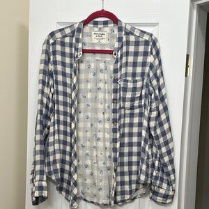 Abercrombie & Fitch Blue and White Checkered Shirt